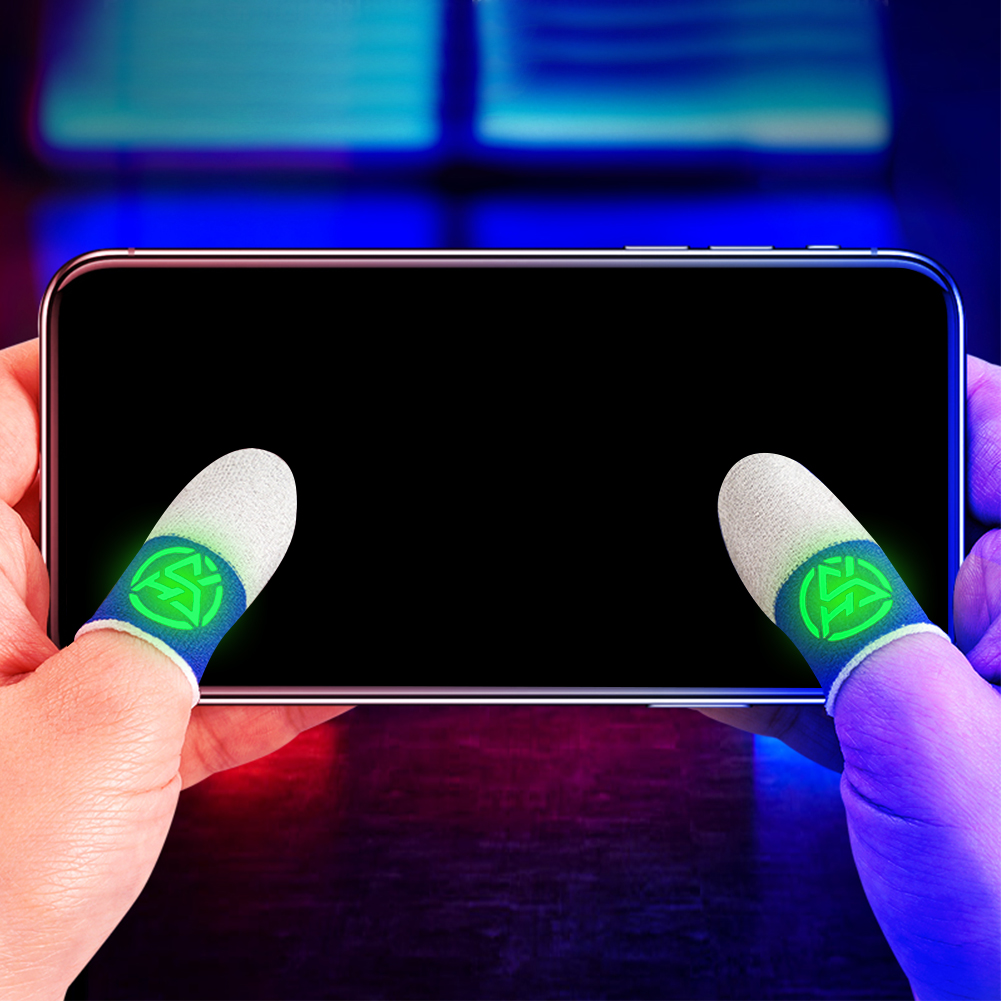 Gaming Accessories For Your Phone - Dedo polegar luvas respirável nightlight dedo