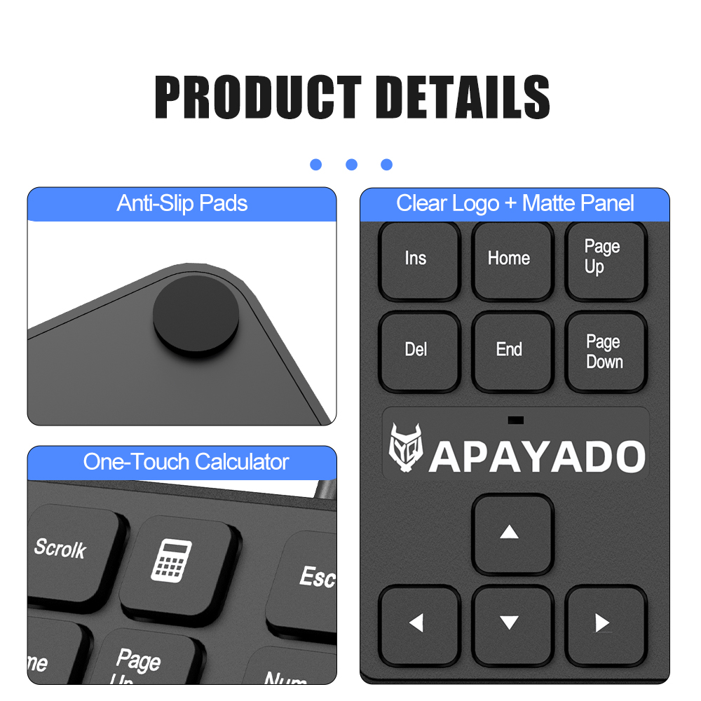 Teclado numérico com fio, 34 t - Keyboard Numpad Separate avaliação e preço